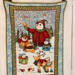 susan schwan snowman wall art quilt